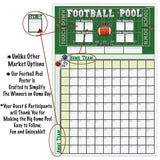 Football Squares Pool Board 2Pc Set | 13 X 19 Inch Large Size | Office Party Pool Poster | Big Game Party Decorations | Football Super Game Bowl Party Pool Poster (2)