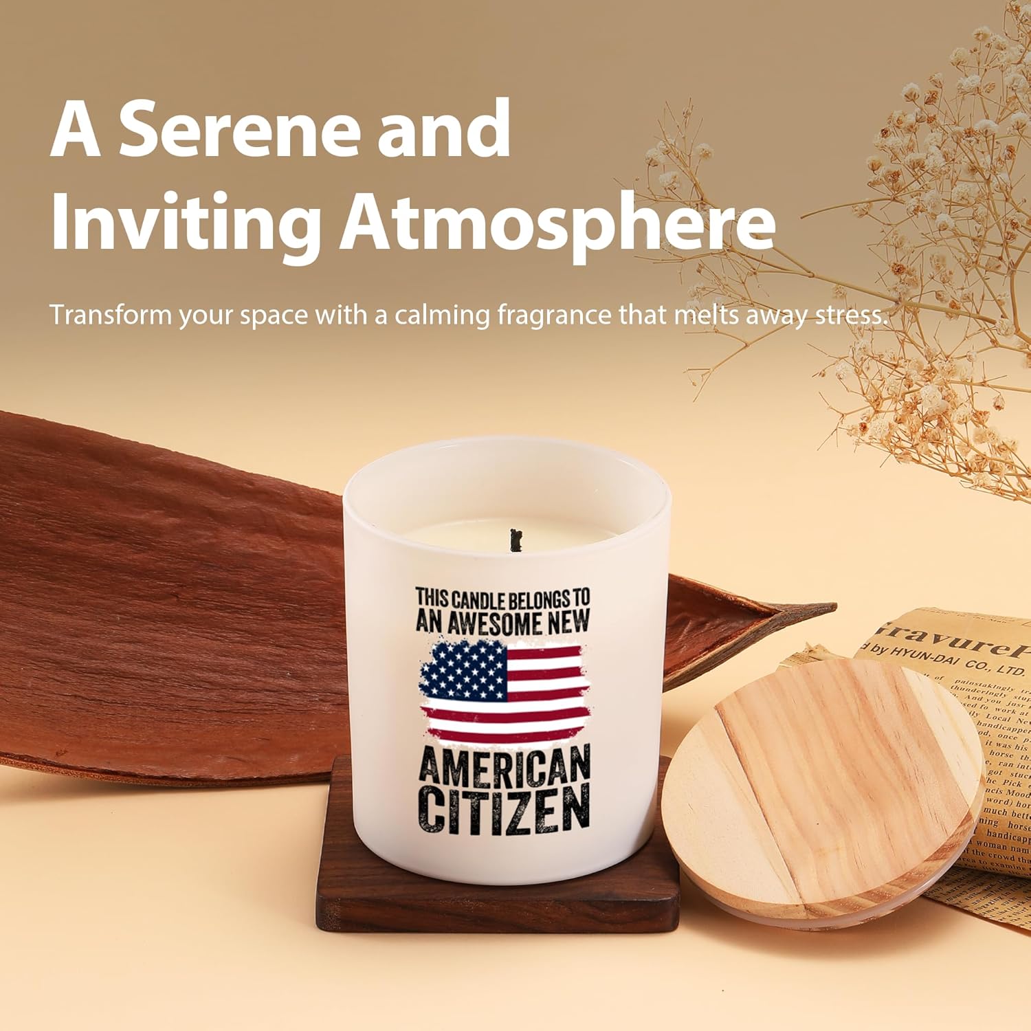 This Candle Belongs To An Awesome New American Citizen Citizenship Gifts For Family Friends American Flag Scented Candles Home Office Jar Candles Lavender Scent Soy Wax Candles 9.5 Oz