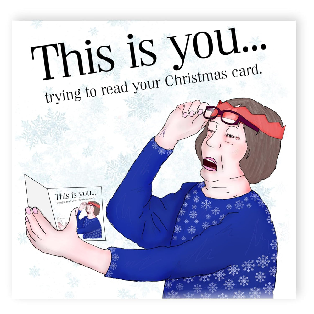 Funny Christmas Cards For Her, Bad Eyesight Card, Rude Christmas Card For Mum, Funny Cards, Cheeky Card Wife, Joke Card Mum, Funny Gift
