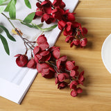 4Pcs 6.6Ft/Piece Imitation Silk Wisteria Garland Hanging Flower Vine For Home Outdoor Garden Ceremony Wedding Arch Floral Decor (Red)