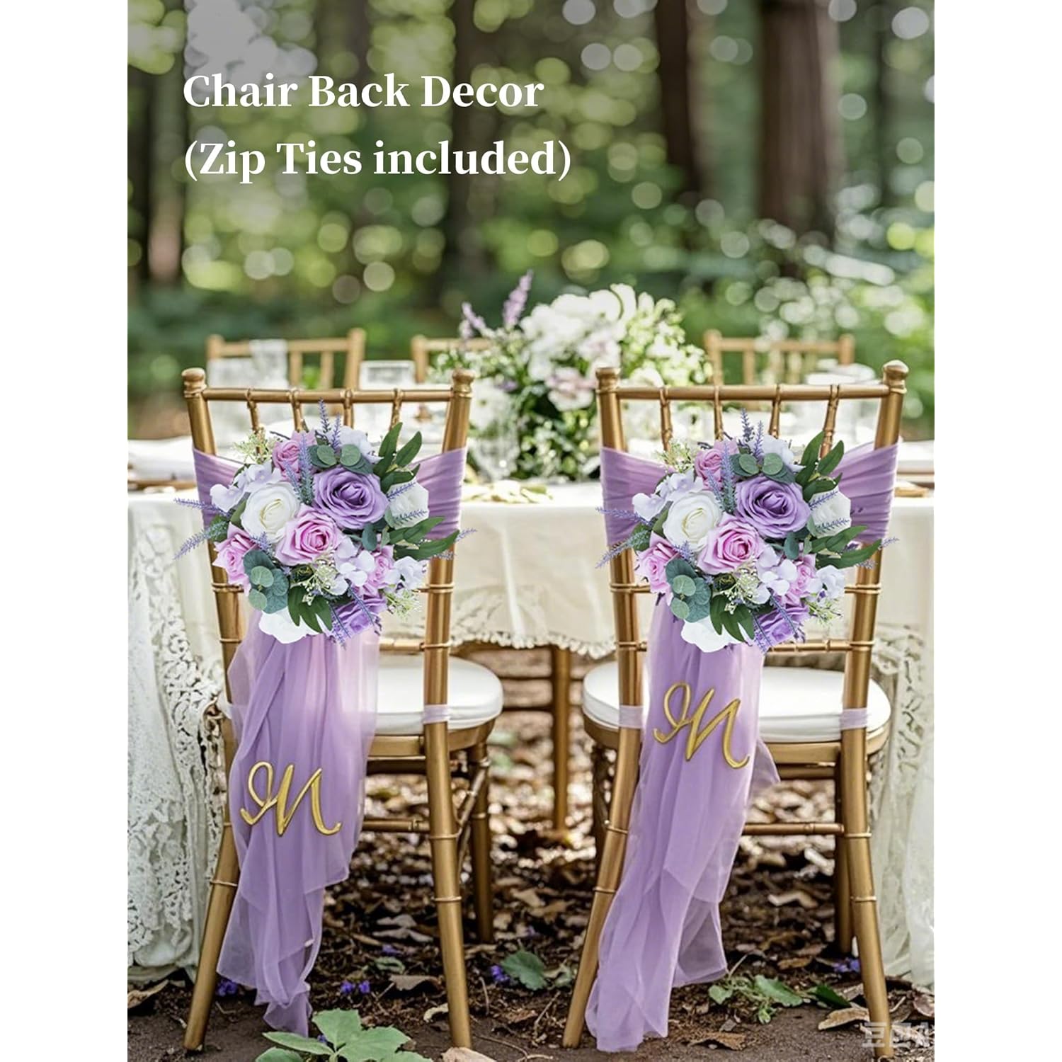 Purple Flowers Artificial For Decoration: 2 Pieces 9.5 Inch Fake Flower Ball Centerpieces For Home Tables - Wedding Lilac White Rose Lavender Fake Silk Kissing Floral Arrangements