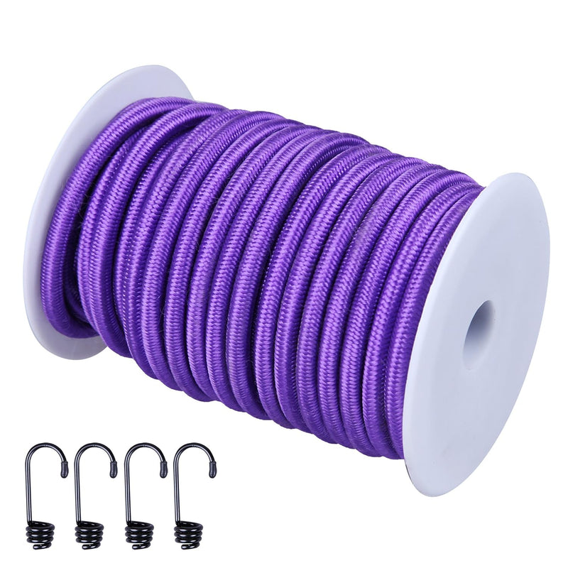 1/4" Elastic Cord Crafting Stretch String, 40Kg X 50Ft, With 4 More Hooks, Pur