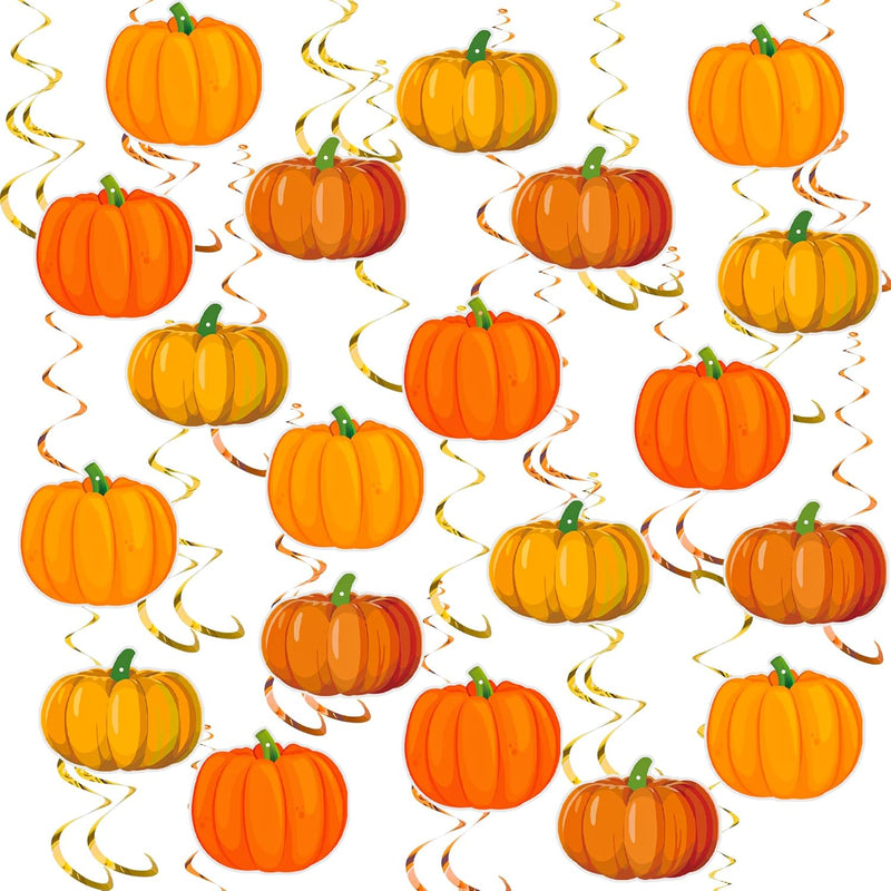 36 Pieces Fall Pumpkin Hanging Swirls Pumpkin Swirls Decorations Fall