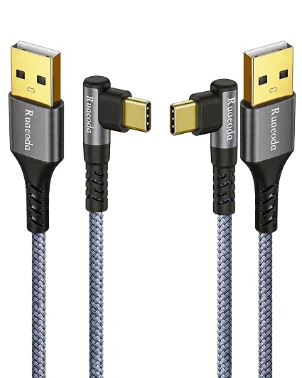 2 Pack 6FT 90 Degree USB C to USB C CarPlay Fast Charging Cable for iPhone 17 16 15 Samsung Galaxy