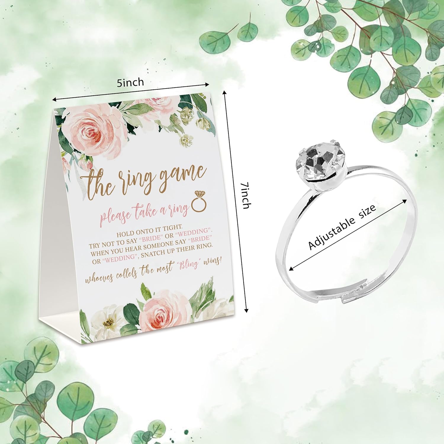 Don'T Say Bridal Games, Put A Ring On It Bridal Shower Games,50 Metal Rings, Bridal Shower Decorations, Bachelorette Party Games, Wedding Shower Supplies-Dsb01