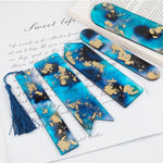 Silicone Bookmark Molds - 5 Shapes And 20Pcs Bookmark Tassels For Resin Casting Crafts