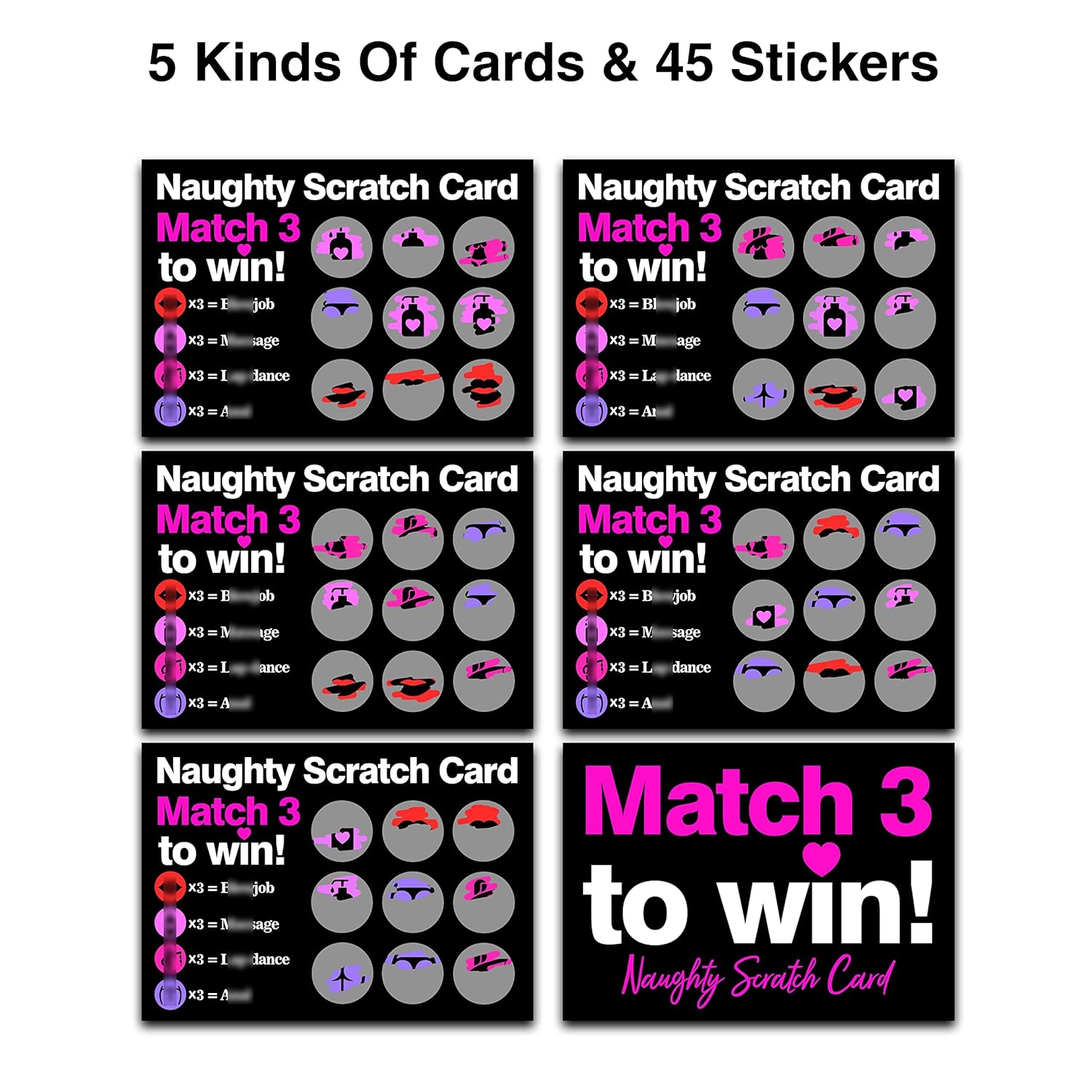 Naughty Scratch Off Game Card With Envelope - Naughty Scratch Cards For Adults - Anniversary, Birthday Gifts For Boyfriend, Husband - Rude Gift For Him (5 Pack)-05