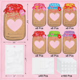 48 Pack Valentines Cards For Kids, Mason Jar Valentines Day Cards Candy Holder Valentine Gifts For Classroom School Exchange Party Favors (Candy Not Included)