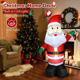 5Ft Christmas Inflatable Hello Santa Claus, Christmas Blow Up Yard Outdoor Decor With Build In Leds, Xmas Inflatables Fo
