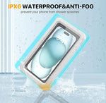 Waterproof Shower Phone Holder, 480° Rotating Case, Fits Devices Up to 6.8"