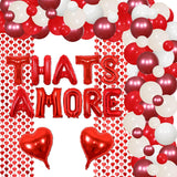 That'S Amore Bridal Shower Decorations Red That'S Amore Foil Balloons Heart-Shaped Fringe Curtain And Balloon Garland Arch Kit For Italian Theme Bridal Shower Bachelorette Party Wedding Supplies