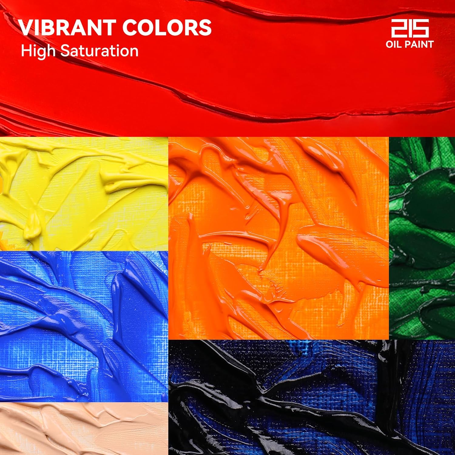 Oil Paint, 24 Colors*20Ml/0.67 Oz Tubes, Professional Bright Oil Colors With High Saturation, Creamy Texture, And Consistency, Art Supplies For Artists, Students, Beginners