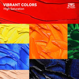 Oil Paint, 24 Colors*20Ml/0.67 Oz Tubes, Professional Bright Oil Colors With High Saturation, Creamy Texture, And Consistency, Art Supplies For Artists, Students, Beginners
