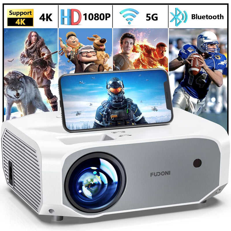 Projector With Wifi And Bluetooth - Native 1080P 5G Wifi Projector 4K Supporte