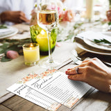 Fall Floral Bridal Shower Games - Who Knows Bride Best, What Did The Groom Say, Bridal Bingo, Word Scramble - 50 Pcs Engagement Party Favors, Autumn Wedding Game Card For Reception -02