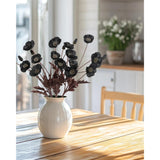 6 Pcs Silk Artificial Poppies, Realistic Fake Flowers With Buds For Table Centerpieces, Wedding Arrangements, Home And Office Decor(Black)