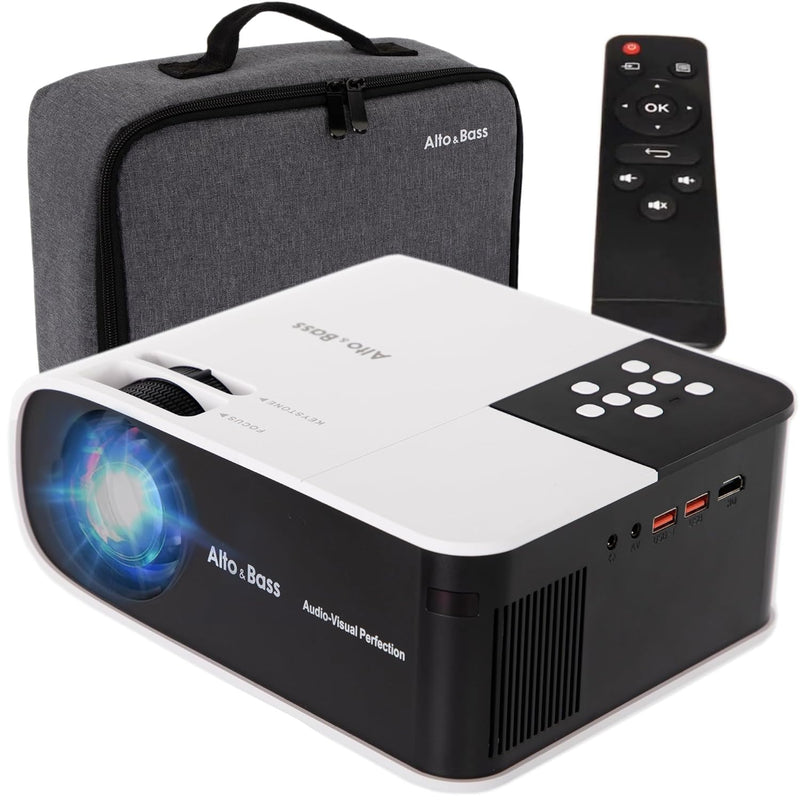 Projector With 5G Wifi And Bluetooth: 550 Ansi Lumen Home&Outdoor Projector 4K