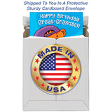 - Great-Grandson Birthday Card - Made In Chicago - Perfect Size: Opens To A Generous 10? × 7.75?- Amazing! - 95814