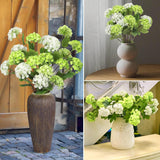 6 Pcs White And Green Hydrangea Artificial Flowers 30.3" Real Touch Faux Hydrangea Flowers With Stems For Wedding Bouquets Table Centerpieces Diy Floral Home Decor