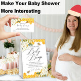 Baby In Bloom How Big Is Mommys Belly Game, Measure The Baby Bump Baby Shower Game, Honey Bee Baby Shower Party Decor & Supplies, 1 Sign & 50 Guess Cards-A11