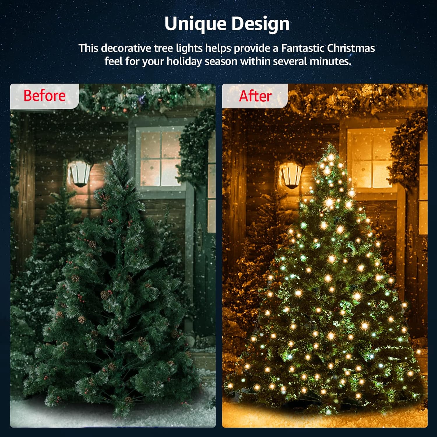 Christmas Tree Lights 280Led 10 Lines Christmas Lights For Tree 8 Lightting Modes For 6Ft-10Ft Christmas Tree, Ul Certif