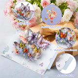 Pop Up Birthday Card, Handmade 3D Butterfly Mothers Day Card, Thank You Greeting Card Gifts For Women Mother Wife Girls Daughter