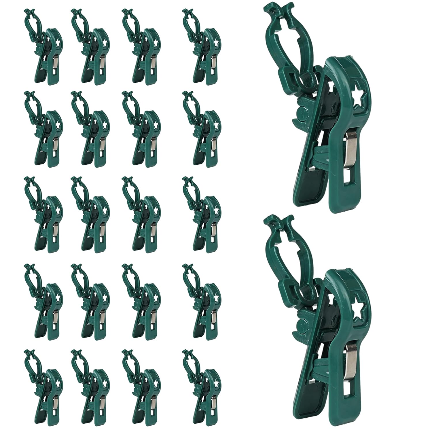 C7 C9 Christmas Lights Spring Clips, 100 Pack Universal Holiday Lights Quick Spring Clips, E12, E17 Shatterproof Weatherproof Clips For Outdoor Shingle Gutter Roof Fence