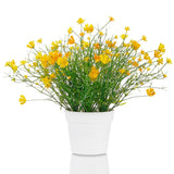 Babys Breath Potted Fake Plants With Flowers Faux Plants Indoor For Home Office Bookshelf Table Farmhouse Room Decor (Yellow)