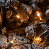 Clear Christmas Lights With Brown Wire, 66 Feet 200 Count Ul Certified String Lights, Pack Of 2 Sets 33 Ft 100 Count Inc