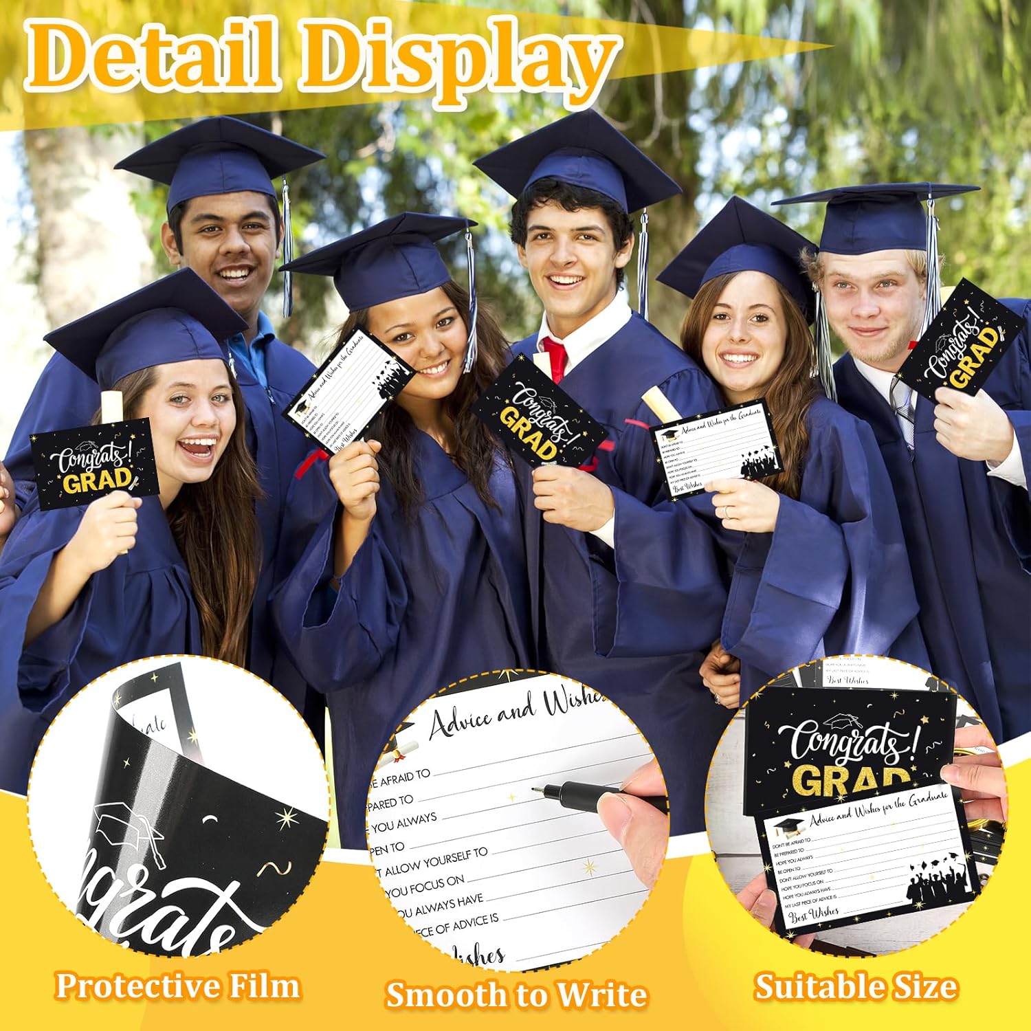 50Pack Graduation Advice Cards, Advice For The Graduate, Graduation Party Games Ideas Activities Supplies Graduate Decorations Favor Grad Celebration Party Supplies For High School/College/Senior School
