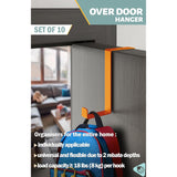 Wreath Hanger Over Door Hooks – Set Of 10, Colourful - Coat Hanger 3.6 Cm (1.4") And 4.6 Cm (1.8"), 2-Sided Towel Holder, Hooks For Hanging Clothes, Bags And Accessories