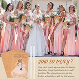 30 Sets Guess The Dress Bridal Shower Games For Guests Include Wedding Shower Games Cards And Water Soluble Pencils Fun Wedding Decorations Party Ideas Supplies(Brown)