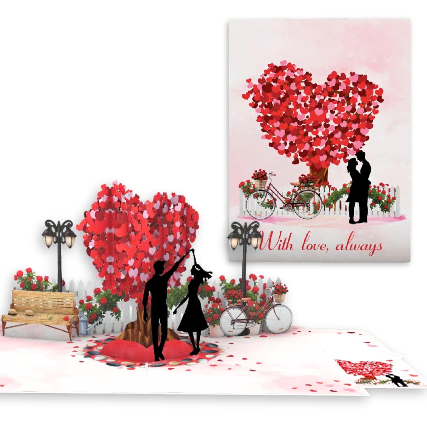 3D Pop Up Card For Valentine'S Day, Anniversary, Wedding - Happy Anniversary Card For Her, Him, Wife & Husband - Romantic 1 Year Anniversary Card 6"X8" - Unique Wedding Gift