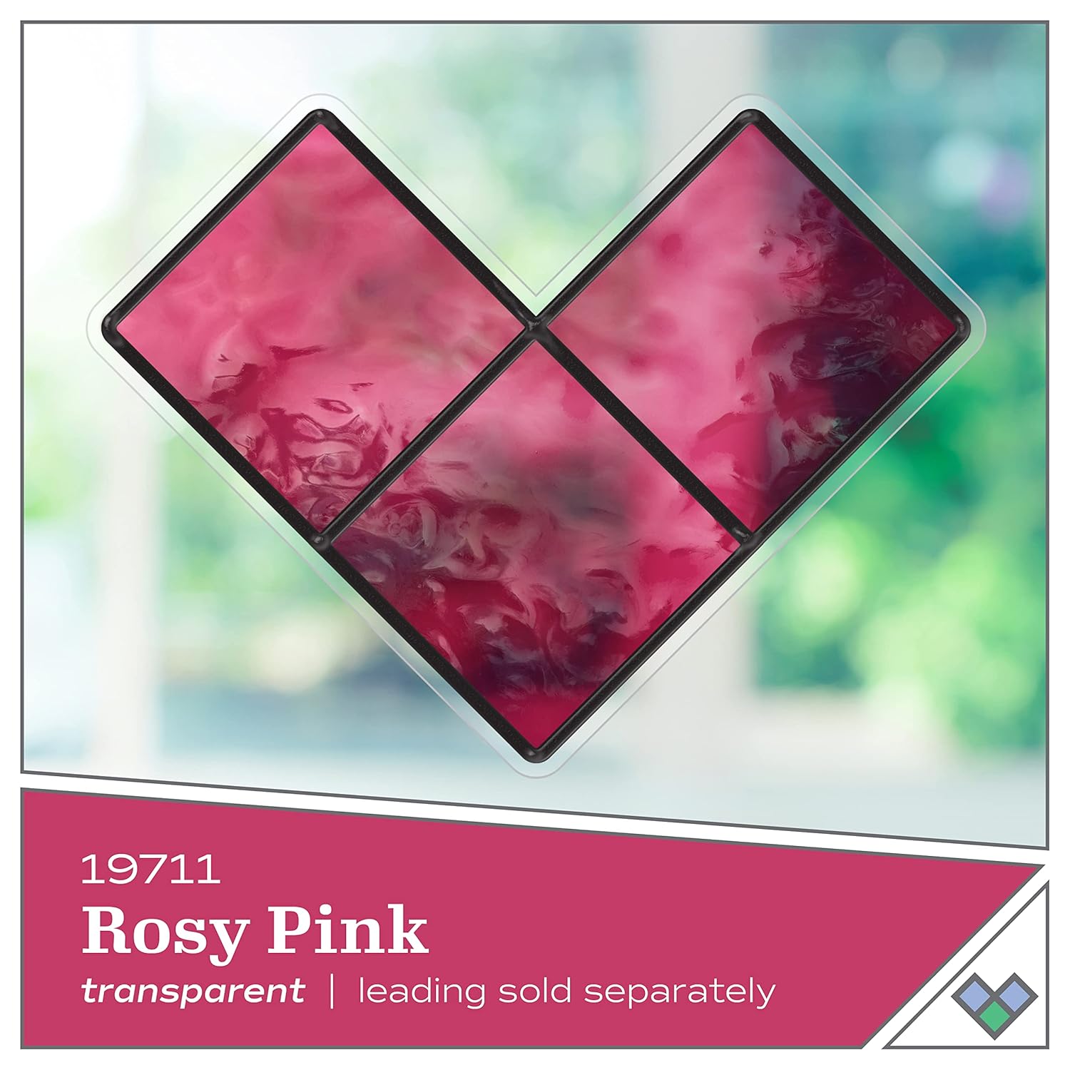 Gallery Glass Stained Glass Paint, Rosy Pink 2 fl oz Brilliant Smooth Finish Paint, Perfect for Easy to Apply DIY Arts and Crafts, 19711