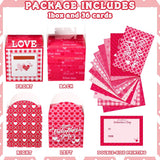 Valentines Day Card Box With 36 Sea Ocean Animals Cards Pink Heart Valentines Mailbox Boxes Set For Exchange Gifts Party Favors Supplies(Pink Heart)