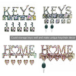 2Pcs Key Holder Resin Molds Wall Decor Mold Unique Silicone Keychain Pendant Resin Mold For Epoxy Casting Wall Mounted Key Hangers Storage Organizer Mold Home Decoration Diy Gift