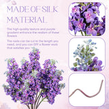 6 Pcs 25 Artificial Lilac Flowers Fake Delphinium Antirrhinum Stem Silk Flower Faux Floral Arrangement For Vase Table Centerpiece Wedding Bouquet Home Decoration (Purple)
