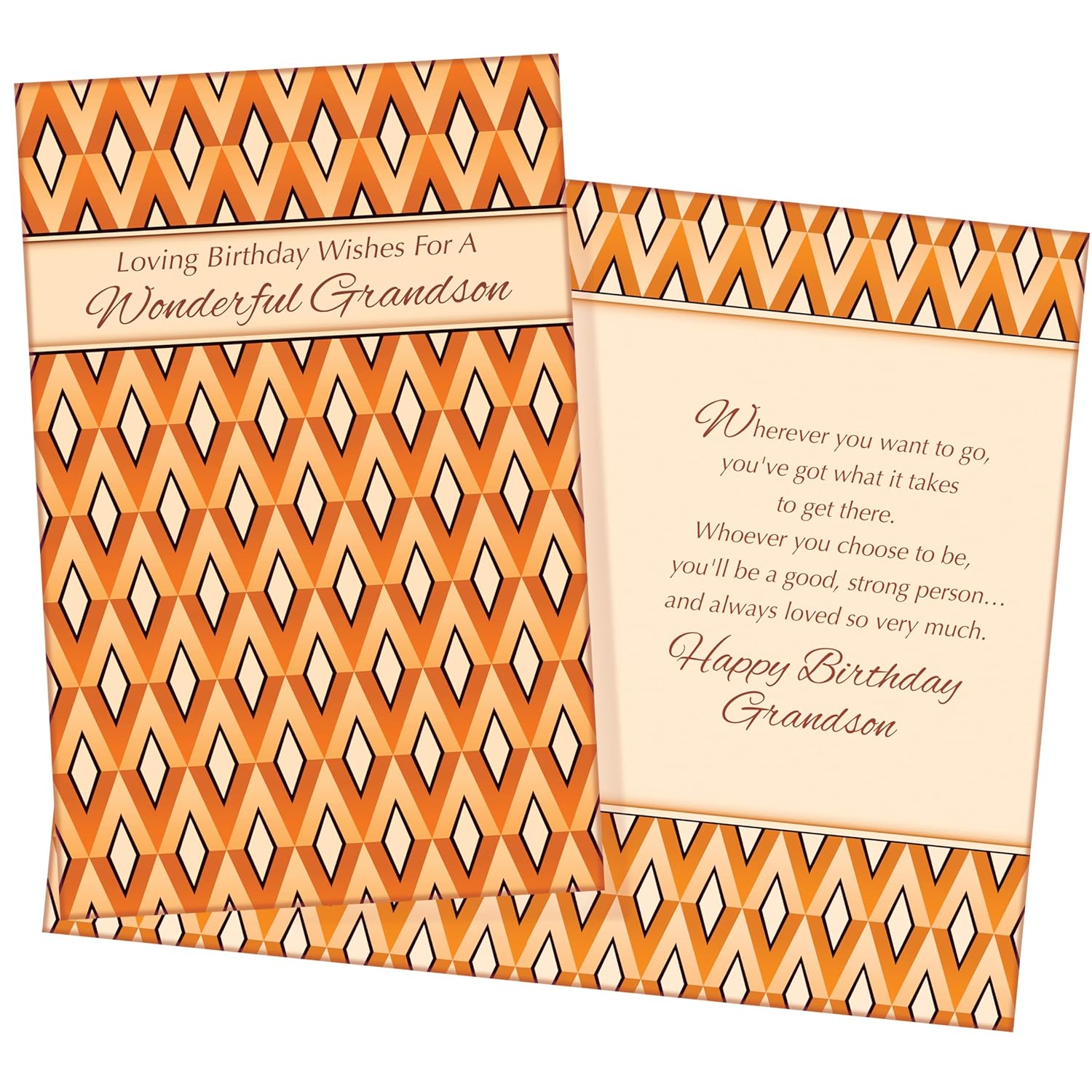 - Grandson Birthday Card - New - Made In Chicago - Large Card Opens To 10" X 7.75" - Packaged In Extra Sturdy Mailer - You Are Loved Grandson! - 70269