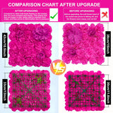 Flower Wall Backdrop 6 Piece Of 16.5X16.5 Inch Artificial Floral Wall Panel Faux Silk Rose Wall Decor Ideal For Wedding Celebrations, Festive Party Backdrops, And Home Decor-Barbie Pink