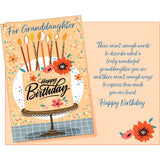 - Granddaughter Birthday Card - Made In Usa - Premium Card Stock, Envelope Included - 5" X 7.75" - Packaged In Extra Sturdy Mailer - 95357
