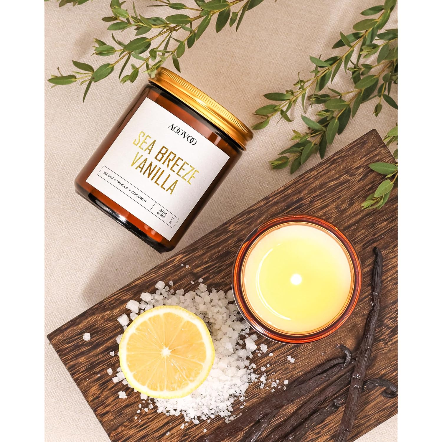 Candles Set - 6Pc Scented Candles, Soy Candle, Aromatherapy Candle, Soy Wax Candle, Candle For Home Scented, Lavender/Vanilla/Eucalyptus/Sage/Jasmine/Sandalwood