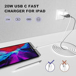 20W iPhone 15 Fast Charger, 2-Pack USB C Wall Block with 6ft Cable for iPad