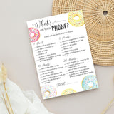 Donut Baby Shower Games — What'S On Your Phone Baby Shower Game — Pack Of 25, Doughnut Theme Baby Shower, Couples Co-Ed Shower Activity G850-Phn