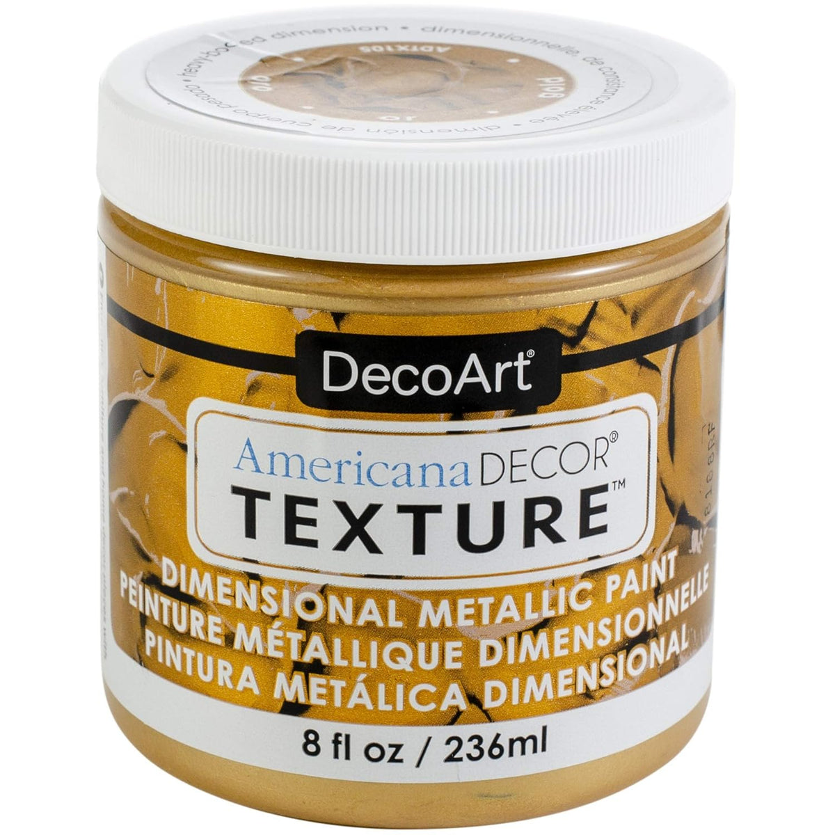 Decoart Texture Metallics 8oz Gold