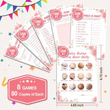 Baby Shower Games For Girl-8 Games,Fun And Easy To Play,Includes Baby Shower Bingo,Price Is Right,Guess Who Mommy Or Daddy,Word Scramble,Prediction And Advice,How Big Is Mommys Belly,Pacifier Hunt