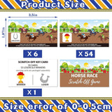 60Pcs Kentucky Horse Derby Party Supplies Game - Horse Racing Scratch - Off Cards, Horse Game Supplies, Birthday Party Games, Bachelor Party Games
