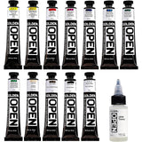 Golden Open Acrylic Paint Set, Mixing Painting Set, Slow Drying 12-Color Golden Acrylic Paint Sets Sticky Notes