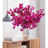 Artificial Bougainvillea Flower Stems Silk Flowers Arrangement For Home Wedding Indoor Outdoor Decorations Table Centerpiece - 6Pcs (Fuchsia)