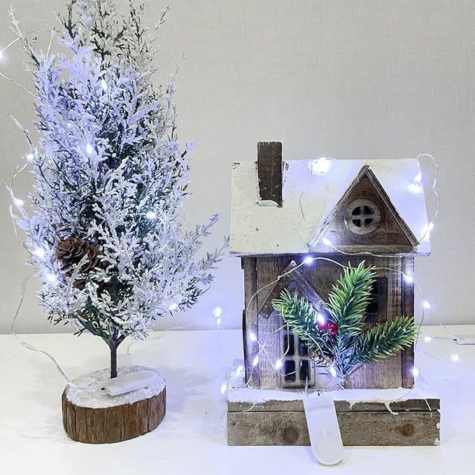 6 Pack Battery Operated Fairy Lights 7FT 20 LED Cool White String Lights Mini Twinkle Lights for Party Wedding Christmas Bedroom Decor