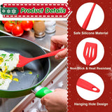 24 Pack Christmas Kitchen Utensils Gifts Bulk 13.4 Inch Silicone Spatula Turner Heat Resistant Silicone Slotted Spatula Christmas Cooking Utensils For Women Men Xmas Holiday Gifts